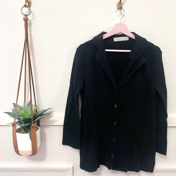 Free People Lizzie Romper Blazer One Piece Black OB1480579 Size S - Picture 2 of 7